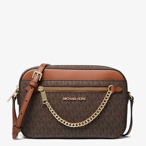Cartera Michael Kors Jet Set Logo Cafe