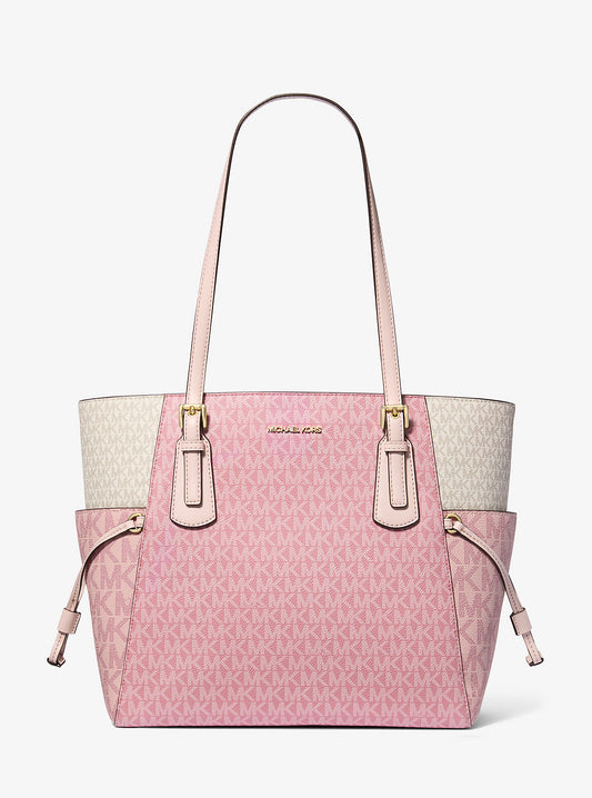 Cartera Michael Kors Tote Voyager Multicolor Rosa