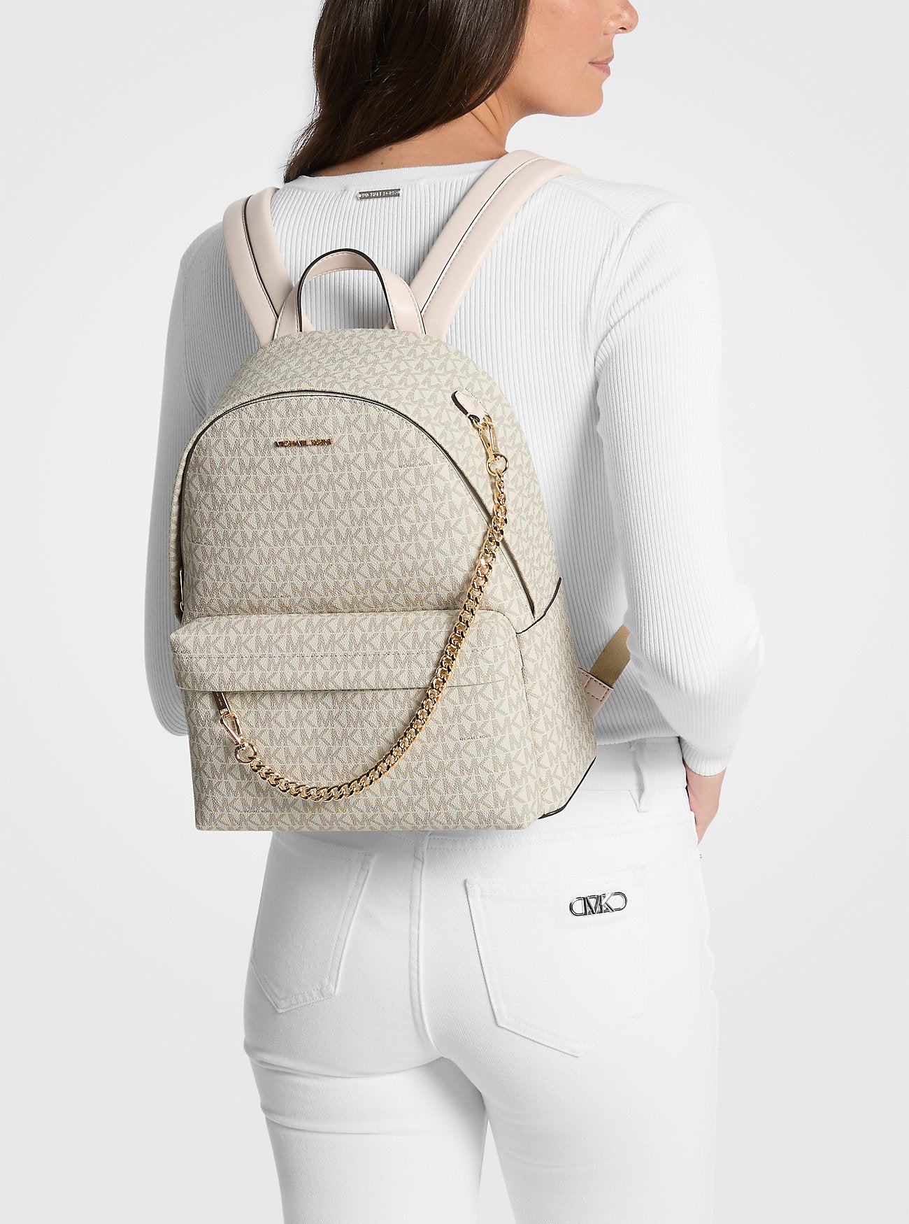 Mochila Michael Kors Slater String Cream