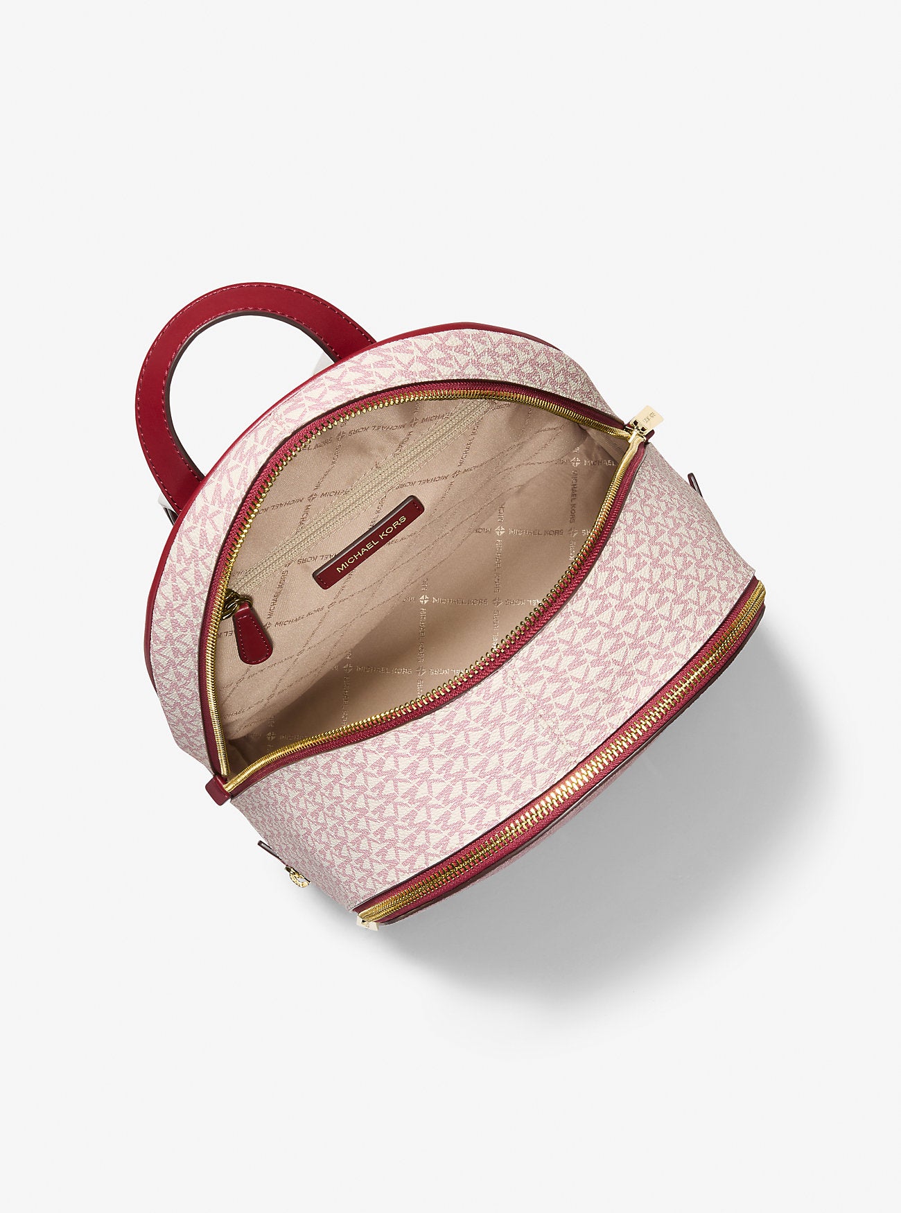 Mochila Michael Kors Rhea Metallic Red