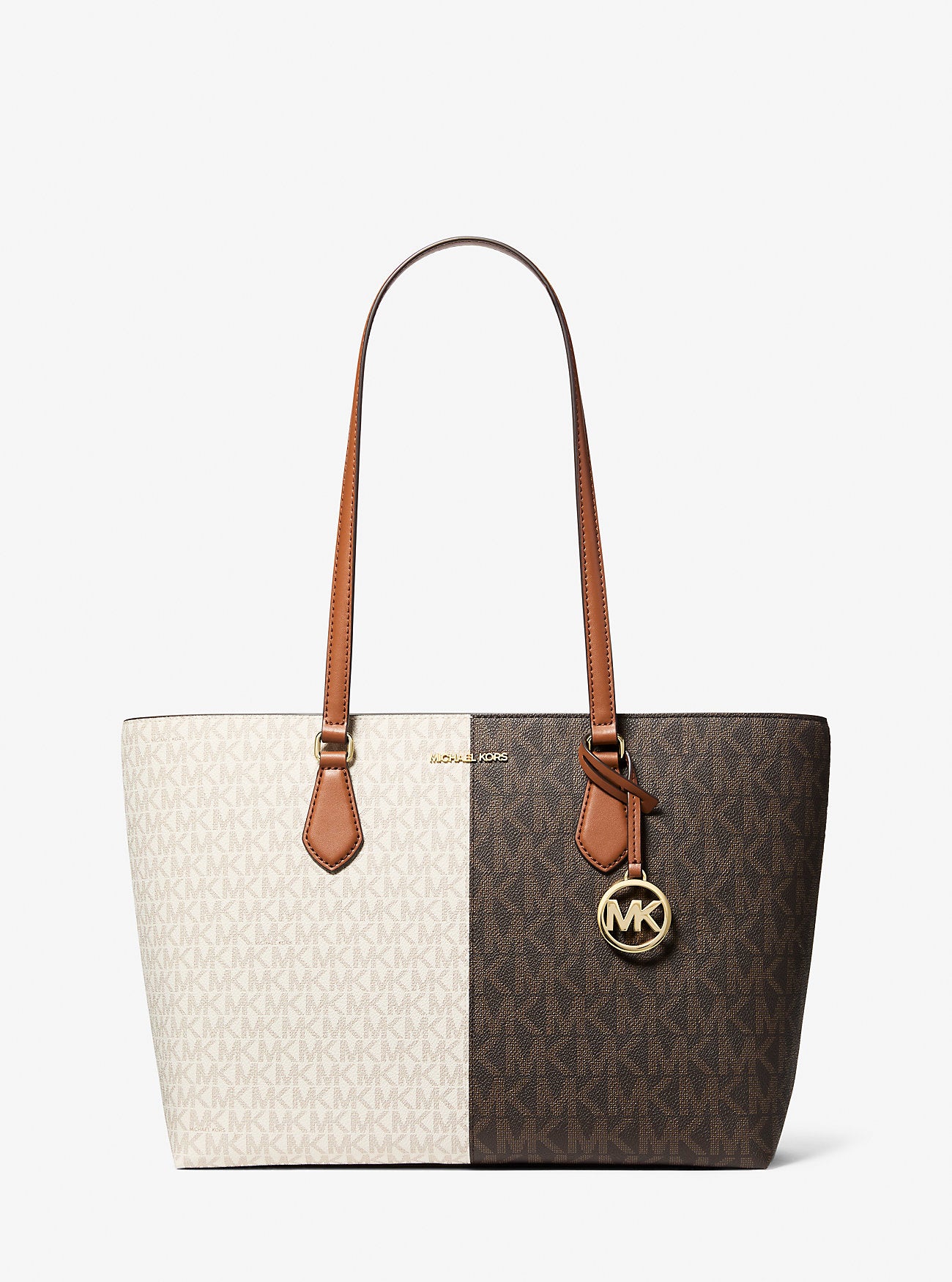 Cartera Michael Kors Tote Two-Tone Café