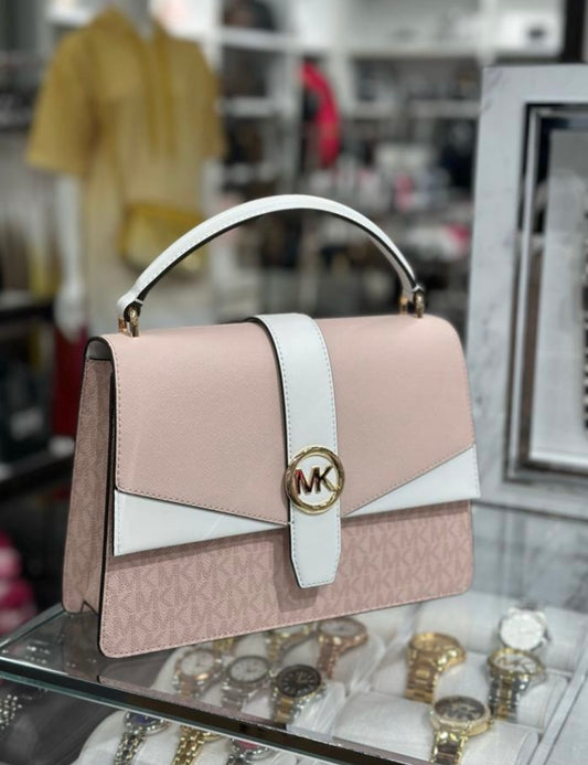 Cartera Michael Kors Greenwich Signature Rosa
