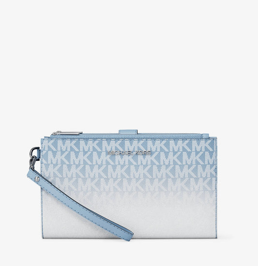 Billetera Michael Kors Jet Set Travel Ombré Sky Blue