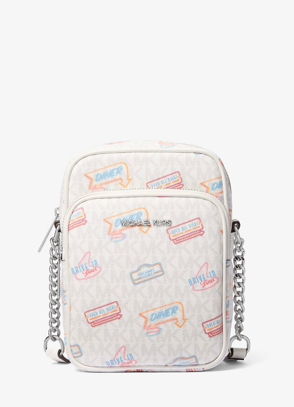 Cartera Michael Kors Slim Embellished White