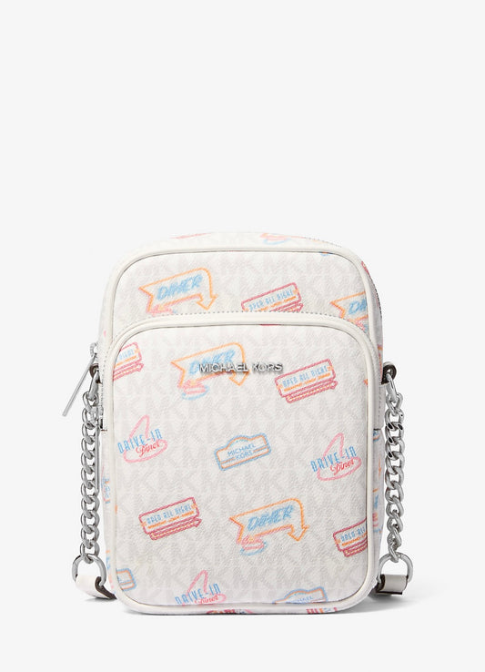 Cartera Michael Kors Slim Embellished White
