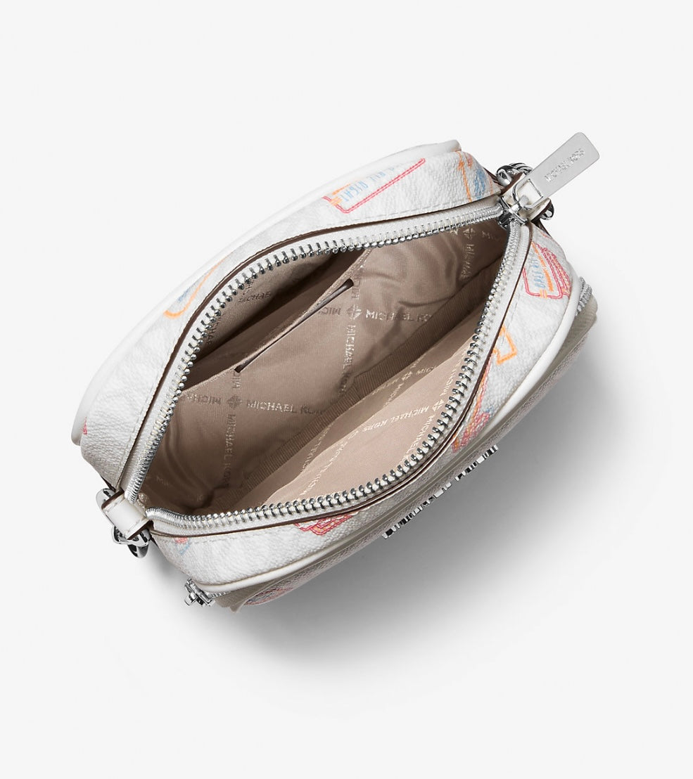 Cartera Michael Kors Slim Embellished White